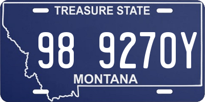 MT license plate 989270Y