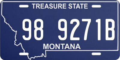 MT license plate 989271B