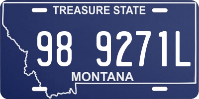 MT license plate 989271L