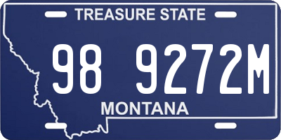 MT license plate 989272M