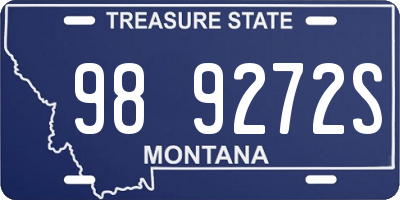 MT license plate 989272S