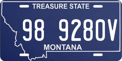 MT license plate 989280V