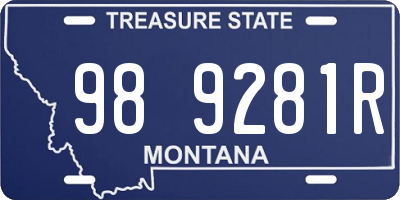 MT license plate 989281R