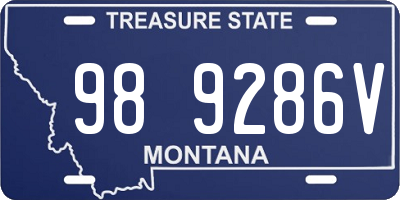 MT license plate 989286V