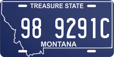 MT license plate 989291C