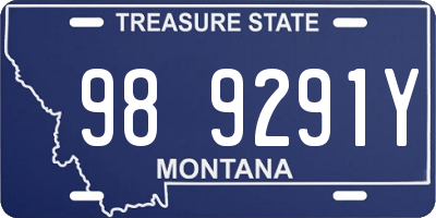 MT license plate 989291Y