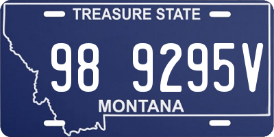 MT license plate 989295V