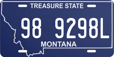 MT license plate 989298L