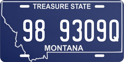 MT license plate 989309Q