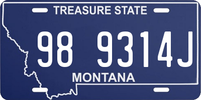 MT license plate 989314J