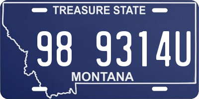 MT license plate 989314U