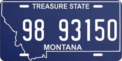 MT license plate 989315O