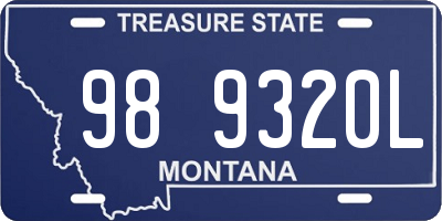 MT license plate 989320L