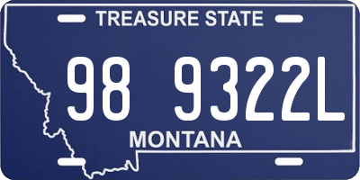 MT license plate 989322L