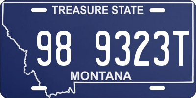 MT license plate 989323T