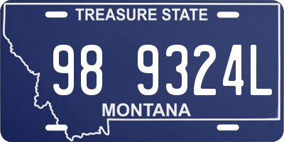 MT license plate 989324L