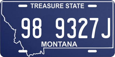 MT license plate 989327J