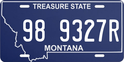 MT license plate 989327R