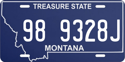 MT license plate 989328J