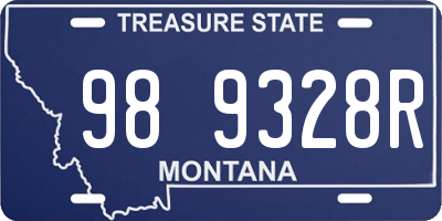 MT license plate 989328R