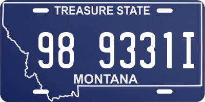 MT license plate 989331I