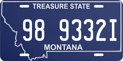 MT license plate 989332I