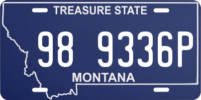 MT license plate 989336P