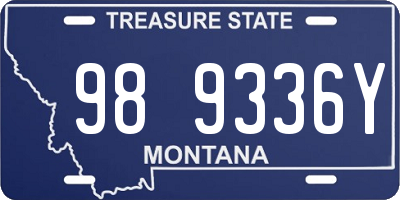 MT license plate 989336Y