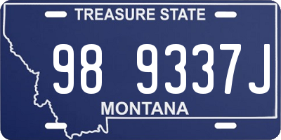 MT license plate 989337J