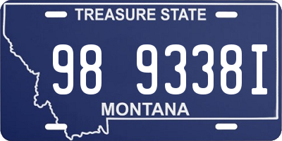 MT license plate 989338I