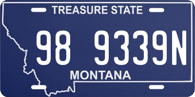 MT license plate 989339N