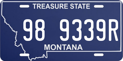 MT license plate 989339R