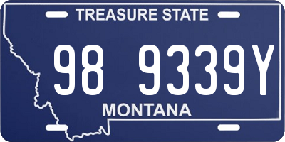 MT license plate 989339Y