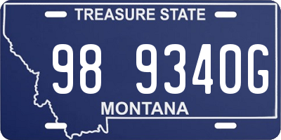 MT license plate 989340G