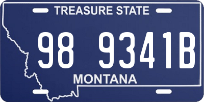 MT license plate 989341B