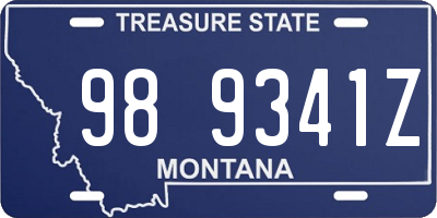 MT license plate 989341Z