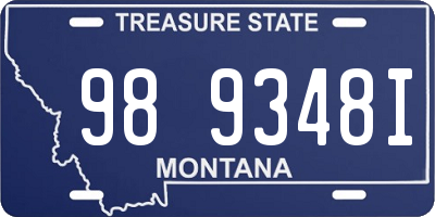 MT license plate 989348I