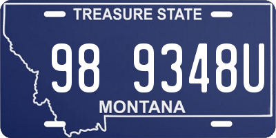 MT license plate 989348U