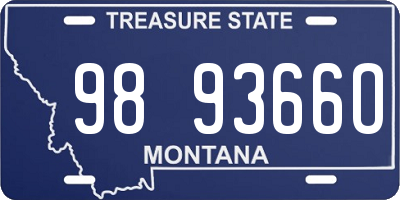 MT license plate 989366O