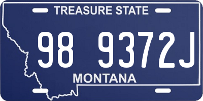 MT license plate 989372J