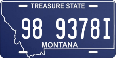 MT license plate 989378I