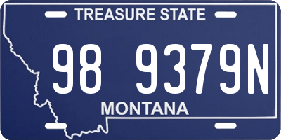 MT license plate 989379N