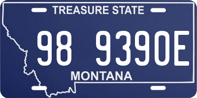 MT license plate 989390E