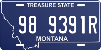 MT license plate 989391R