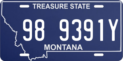 MT license plate 989391Y