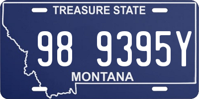 MT license plate 989395Y