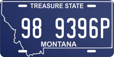 MT license plate 989396P