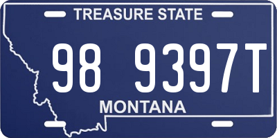 MT license plate 989397T