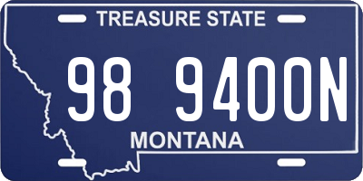 MT license plate 989400N