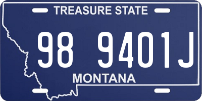 MT license plate 989401J